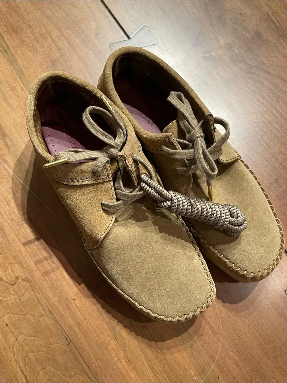 Clarks suede upper